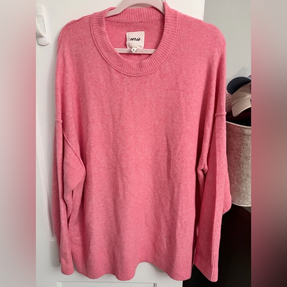 aerie Sweaters - Aerie Pink Crew Neck Sweater XL